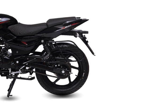 The Pulsar is built for passionate, extended rides. The large contoured tank complements the tight surface lines that lets the rider tuck their knees into the tank body, man becoming one with machine. 43mm front fork suspension with hydraulic damping creates the ideal, stress-free riding triangle, accentuating the ride quality. The dual-spring mono-shock suspension nested centrally under the seat turns every long ride into a favourite adventure. Rubber grabs and grips coupled with a sophisticated German seat material, this is the dawn of a new age of power and panache.